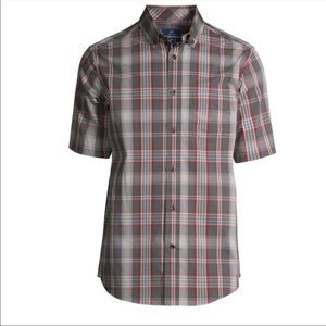 🆕George Men’s Plaid Poplin Short Sleeve Shirt